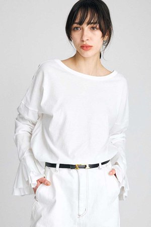 BRILL(ブリル)｜バックUポエットカットソー/ホワイト の通販｜ELLESHOP