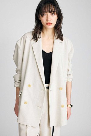BRILL ブリル 新品タグ付 ステンスエードジャケット BRILL(ブリル)｜スラブオックスダブルジャケット/ベージュ の通販