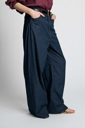 【BRILL】ブリル　ダートワイドデニム36美品 BRILL(ブリル)｜デニムワイドパンツ/インディゴ の通販｜ELLESHOP