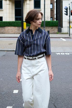 BOWTE(バウト)｜SEA ISLAND COTTON デニム カーブパンツ/ホワイト の