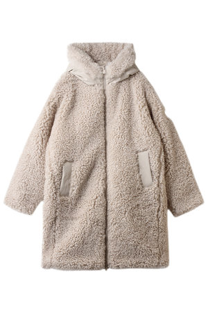 新品 慈雨 センソユニコ スノーフレーク フラワー コート ベージュ サイズ40 SAVE THE DUCK(セーブ・ザ・ダック)｜ANGELICA D42035W CURL/フェイク