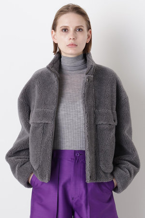 STUMBLY ボアコート　36 hueLe Museum hueLe Museum(ヒューエルミュージアム)｜【STUMBLY】Boa Stand Zip Up