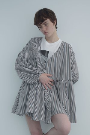 Uhr(ウーア)｜カシュクール チュニック ドレス/ストライプ の通販 