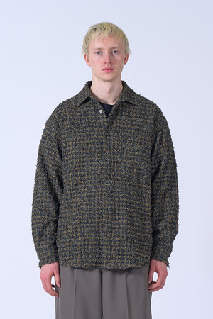 YOKE(ヨーク)｜【UNISEX】ニードルパンチド コットン プラッド シャツ