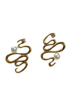 Lemme.(レム)｜Cirrus ピアス/ゴールド×パール の通販｜ELLESHOP  