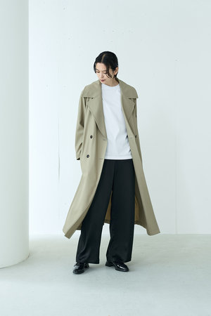 j.(ジェイドット)｜ハイツイストツイルトレンチコート/ベージュ の通販