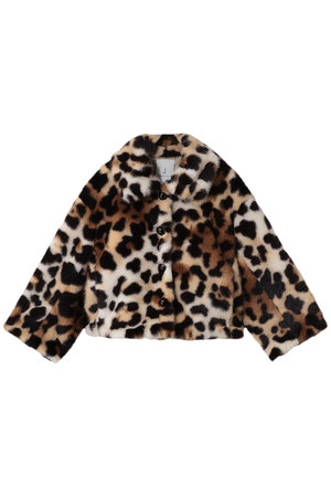 j.(ジェイドット)｜レオパードファー ジャケットコート/レオパード の