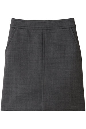 yori ポケットウールミニスカート　38サイズ　ブラック AUBRIOT(オブリオ)｜メリノウール ミニスカート/チャコールグレー の