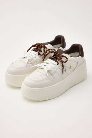 ホワイトプラットフォームスニーカー STACCATO(スタッカート)｜ジェムズプラットフォームスニーカー