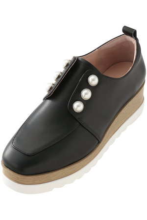 STACCATO スタッカート メイジーパールプラットフォーム　黒　厚底　25㎝ STACCATO(スタッカート)｜メイジーパールプラットフォーム/ブラック の