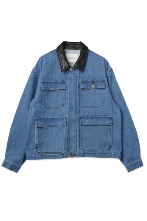 CULLNI(クルニ)｜【UNISEX】ヘビーブリーチウォッシュレザーカラー12oz
