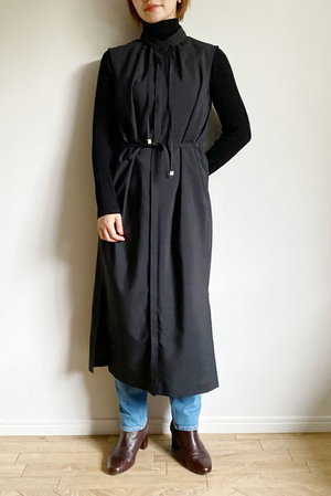 lelill(レリル)｜サスティナボイルワンピース/ブラック の通販