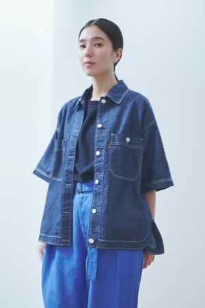 lelill(レリル)｜CLデニムオープンシャツ/インディゴ の通販｜ELLESHOP