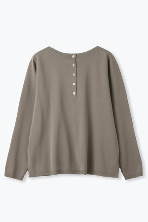 lelill(レリル)｜ハイテク2WAYバスクニット/グレー の通販｜ELLESHOP