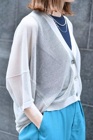 lelill(レリル)｜シアーメッシュボレロ/オフホワイト の通販｜ELLESHOP