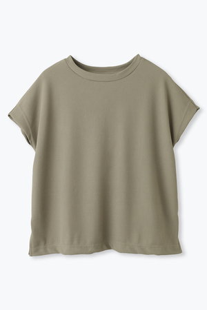 lelill(レリル)｜ハイテクワッフル ワイドTシャツ/カーキ の通販
