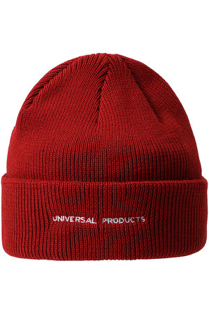 UNIVERSAL PRODUCTS.(ユニバーサル プロダクツ)｜【MEN】LOGO KNIT CAP ニットキャップ/RED  の通販｜ELLESHOP・(エル・ショップ)