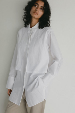 HER.(ハー)｜レイヤードデザインシャツ/オフホワイト の通販｜ELLESHOP