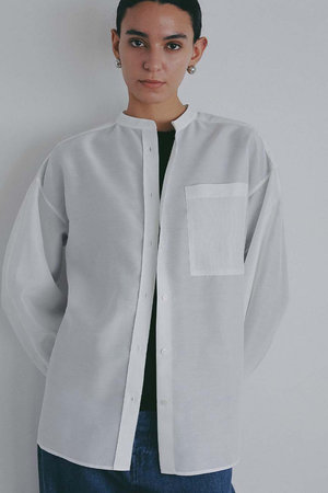 HER.(ハー)｜オーガンジーシャツ/オフホワイト の通販｜ELLESHOP