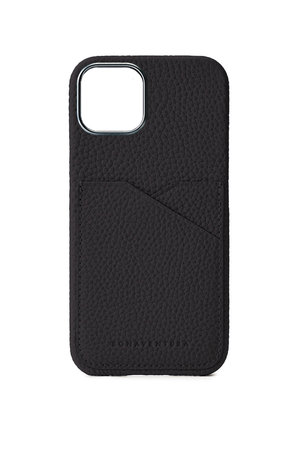 BONAVENTURA(ボナベンチュラ)｜【UNISEX】iPhone15 バックカバーケース ボッタラートレザー/ブラック  の通販｜ELLESHOP・(エル・ショップ)