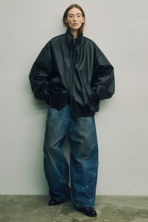 ssstein(シュタイン)｜【UNISEX】SHEEP LEATHER STAND COLLAR JACKET