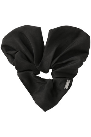 heyep(ヘイップ)｜Silk Heart Scrunchie（Medium）/ブラック の通販