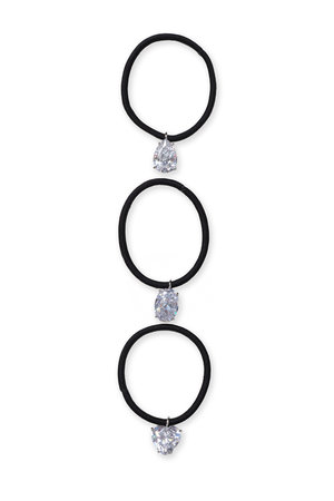 heyep(ヘイップ)｜Zirconia Charm Hair Tie（3P Set）/シルバー の通販