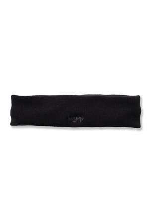 heyep(ヘイップ)｜Knit Logo Hairband/ブラック の通販｜ELLESHOP