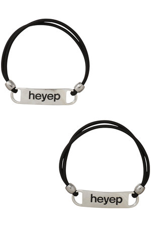 heyep(ヘイップ)｜Logo Hair Ties（2P Set）/シルバー の通販
