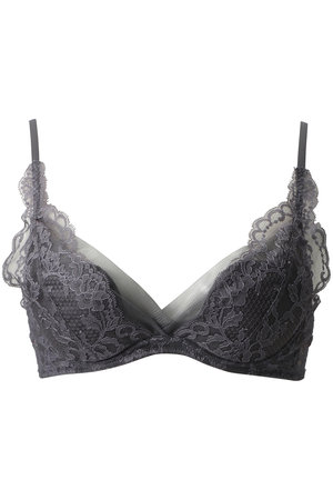 Yue(ユエ)｜(D65～)リバーレース 3/4カップブラ/グレー の通販