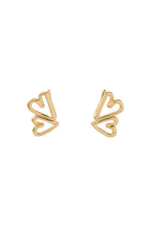 BAR Jewellery(バー ジュエリー)｜TWO HEARTS ピアス/ゴールド の通販