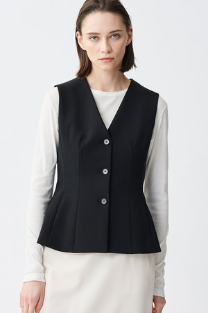 uncrave アンクレイヴ♡プルーフダブルクロス ラッフルブラウス　ネイビー プルーフダブルクロス ラッフルブラウス / uncrave | ファッション通販
