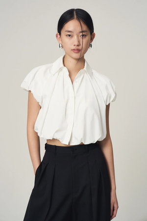 トップス puff sleeve gather blouse venica Venica(ヴェニカ)｜puff sleeve gather blouse/WHT の通販｜ELLESHOP