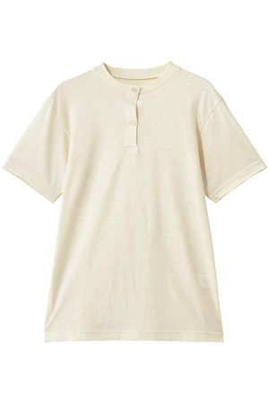 FUJI(フジ)｜COTTON HENRY NECK S/S T-SHIRTS/IVORY の通販｜ELLESHOP