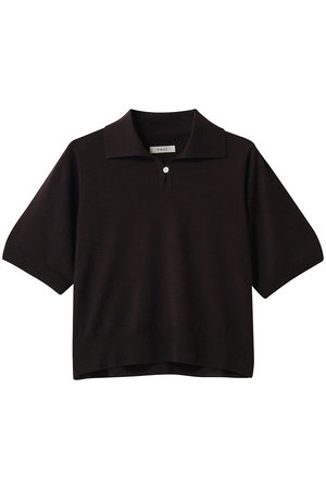FUJI(フジ)｜SILK CASHMERE S/S SKIPPER POLO/BROWN の通販｜ELLESHOP