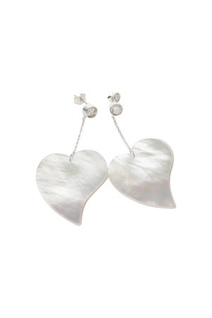 odul(オジュール)｜shell heart ピアス（マザーオブパール_クリスタル