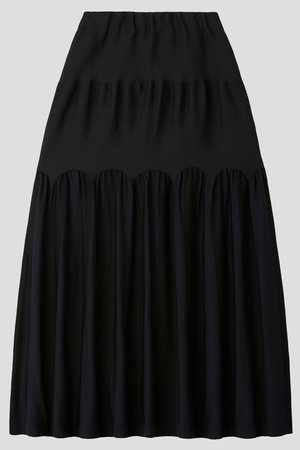 CFCL(シーエフシーエル)｜ARCHED FLARE SKIRT フレアスカート/BLACK