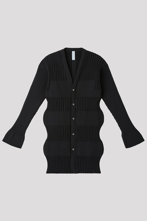 CFCL(シーエフシーエル)｜FLUTED LONG CARDIGAN/BLACK の通販