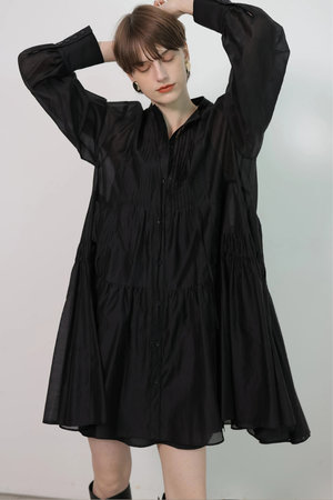 CADUNE(カデュネ)｜ミニワンピース/ブラック の通販｜ELLESHOP・(エル