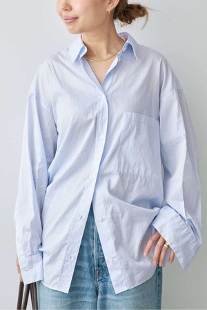 hiroDEUXIEME CLASSE ドゥーズィエムクラス 長袖シャツ Deuxieme Classe(ドゥーズィエムクラス)｜Albini Wash Shirt(stripe