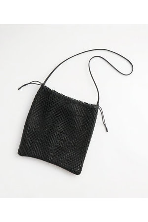 i ro se(イロセ)｜NET SHOULDER BAG - L/BLACK の通販｜ELLESHOP